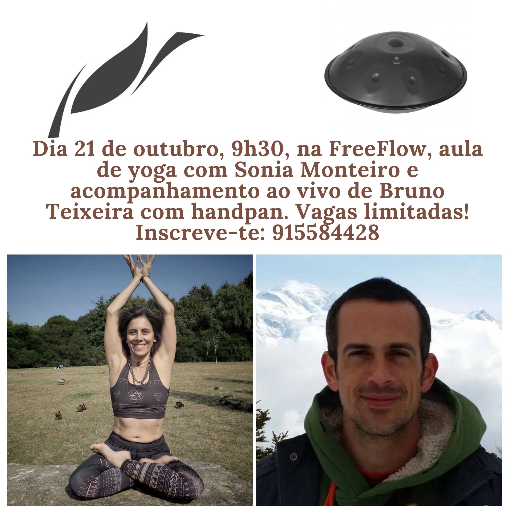 Yoga e handpan na FreeFlow com Sonia Monteiro e Bruno Teixeira
