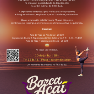 Yoga Sunset na Praia & Açaí 10 de Junho 2026
