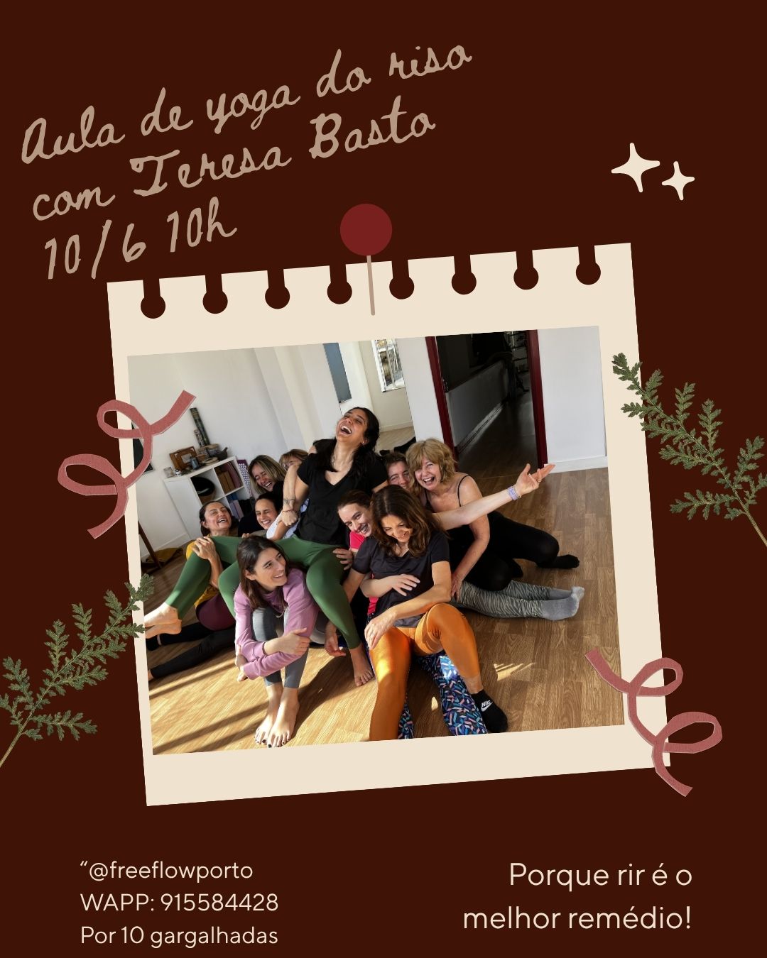 Aula Yoga do Riso – 10 de Junho 2026 | 10h